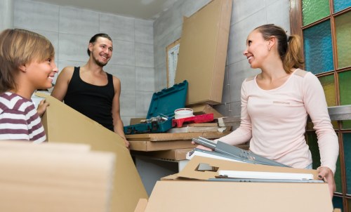 Removals team in Bermondsey sorting recyclable items for reuse and recovery