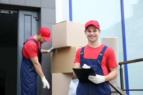 Commercial removals Bermondsey team organising office equipment