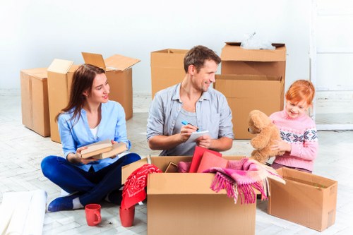 Students moving belongings into a Bermondsey property