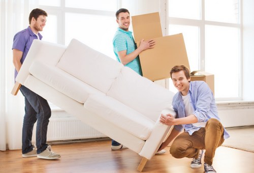 Office furniture being relocated by Bermondsey removals specialists