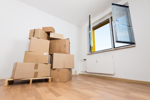 Removal team protecting furniture during a Bermondsey move