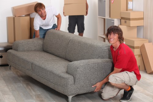 Secured items and clear walkways during a moving operation