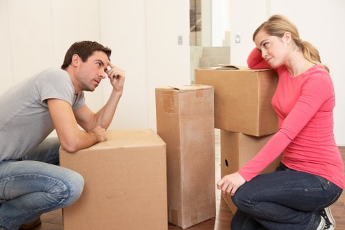 Business team preparing for office relocation in Bermondsey